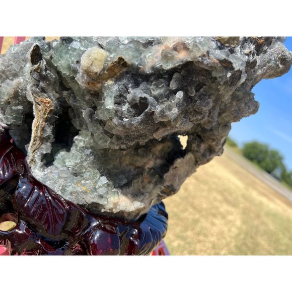 XL Sugar Fluorite Specimen w/Calcite - Picture 11 of 11